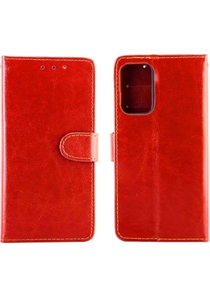 Oppo A16 Darbeye Kickstand Kart Tutucu Manyetik Kapatma Için Flip Case (Yurt Dışından)
