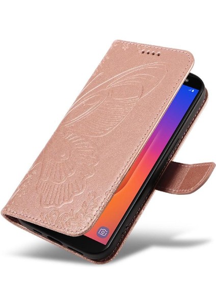 Samsung Galaxy J6 2018 Için Flip Case Ayrılabilir El Kayışı Kabartmalı Yüksek (Yurt Dışından)