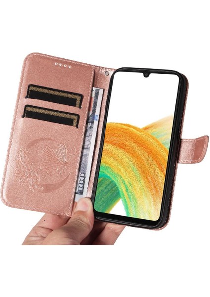 Kredi Kartı Yuvası Ayrılabilir El ile Samsung Galaxy A73 5g Için Flip Case (Yurt Dışından)