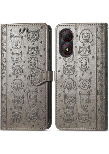 Zte A34 Karikatür Hayvanlar Için Flip Case Kısa Kayış Deri Kılıf Kapak Çevirin (Yurt Dışından) fırsatları