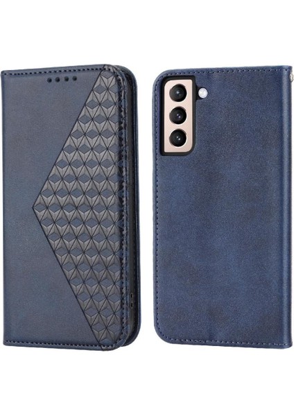 Samsung Galaxy S21 Günlük Kullanım Için Flip Case Cüzdan Standı El Kayışı Eşkenar Dörtgen (Yurt Dışından)
