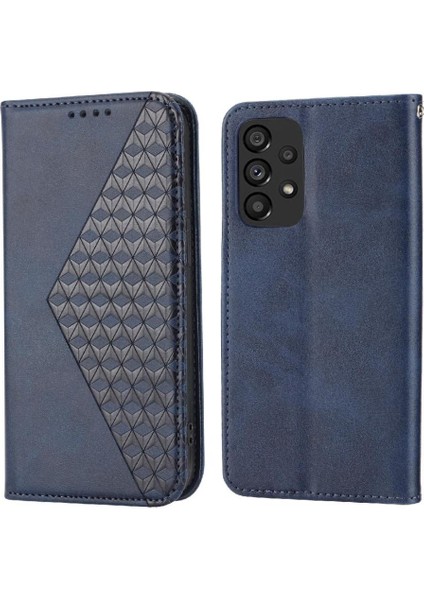 Samsung Galaxy A73 5g Için Flip Case Standı Eşkenar Dörtgen Şekli Cüzdan El Kayışı (Yurt Dışından)