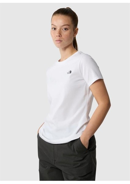 W S/S Simple Dome Slim Tee Kadın Beyaz T-Shirt