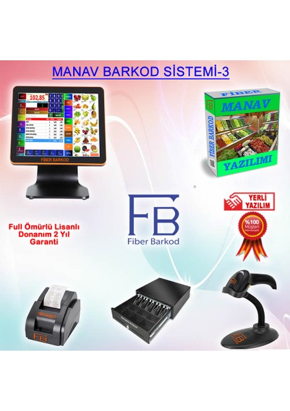 Fiber Barkod Manav Barkod Sistemleri- 3 / Fiber Barkod