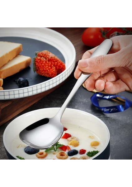 Paslanmaz Çelik 6 Adet Silver Yemek Salata Tatlı Kaşığı CIN756BY-6 fiyatları
