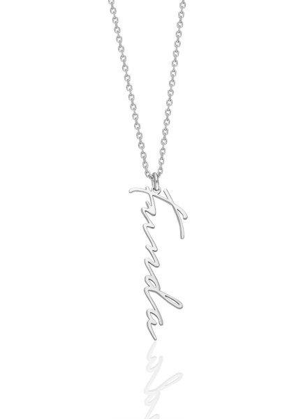 Dikey El Yazısı Isim Kolye fiyatları