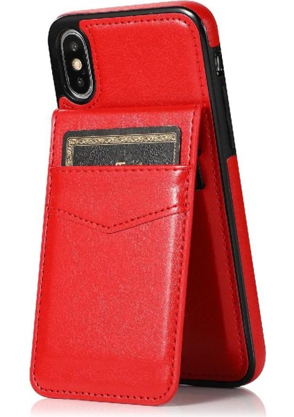 Kredi Manyetik Toka Kılıfı ile IPhone Xs Max Kart Tutucu ile Uyumlu (Yurt Dışından)