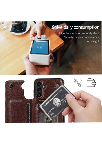 Samsung Galaxy A54 5g Kickstand Kart Yuvaları Için Cüzdan Kılıf Pu Deri (Yurt Dışından) fırsatları