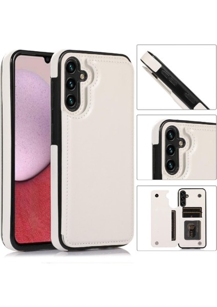 Cüzdan Kılıf Samsung Galaxy Galaxy 5g Için Kickstand Çift Manyetik Toka Pu (Yurt Dışından)