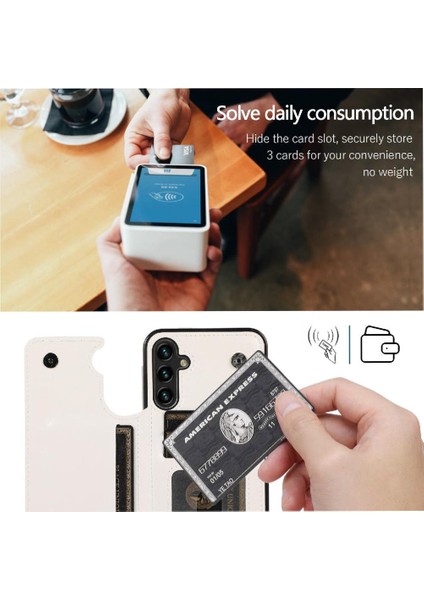 Cüzdan Kılıf Samsung Galaxy Galaxy 5g Için Kickstand Çift Manyetik Toka Pu (Yurt Dışından)