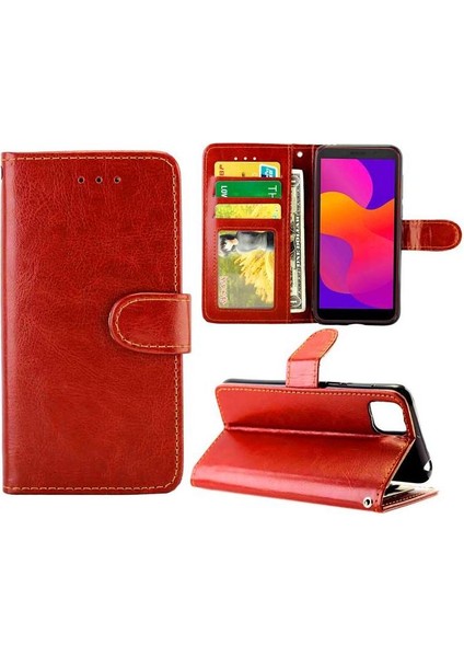 Onur 9s Manyetik Kapatma Kart Tutucu Kickstand Pu Deri Için Flip Case (Yurt Dışından)
