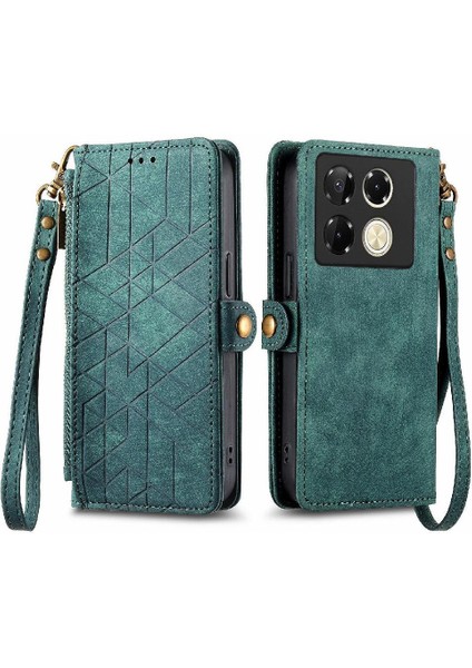 Infinix Not Için Flip Case 40 Pro 4g Cüzdan Darbeye Kapak Kapak Deri (Yurt Dışından)