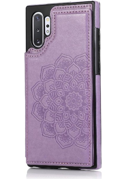 Samsung Galaxy Not 20 Için Kart Tutucu Kılıf ile Cüzdan Kabartmalı Mandala (Yurt Dışından)