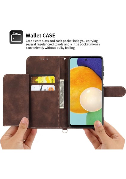 Bdt Shop Realme 9i Kabartmalı Bileklik Darbeye Çoklu Kredi Kartı Için Flip Case (Yurt Dışından)