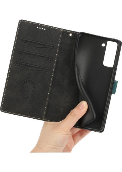 Samsung Galaxy S21 Kickstand Kart Yuvası Bilek Kayışı Çizik Için Cüzdan Kılıf (Yurt Dışından) fırsatları