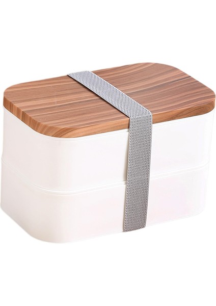 Bento Box Yeniden Kullanılabilir Sızdırmaz Mikrodalga Yetişkin Öğle Yemeği Kutusu Seti Piknik Yürüyüşü Için Beyaz (Yurt Dışından)