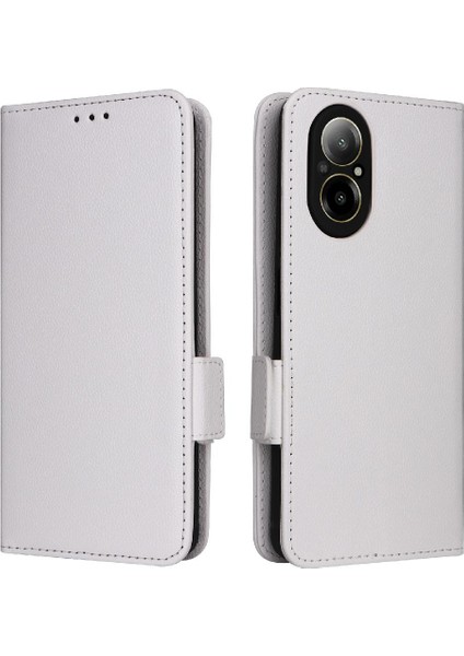 Realme 12 Lite 4g Için Kılıf Cüzdan Yan Toka Pu Deri Kart Yuvaları Tutucu (Yurt Dışından)