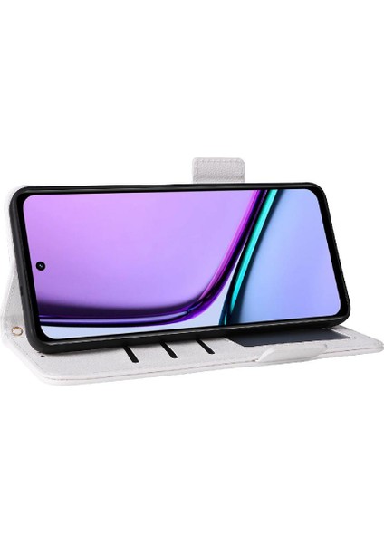 Realme 12 Lite 4g Için Kılıf Cüzdan Yan Toka Pu Deri Kart Yuvaları Tutucu (Yurt Dışından)