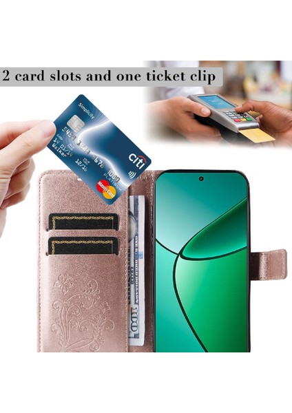 Realme 12 Artı Pu Deri Flip Kickstand Darbeye Kapak Kapak Için Kılıf (Yurt Dışından)