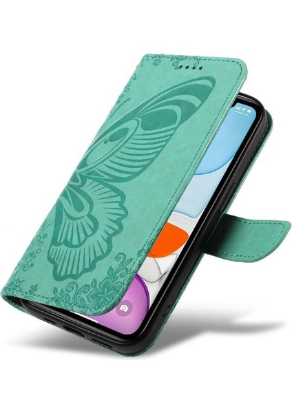 Kredi Kartı Yuvası ile IPhone 12 Mini Yüksek Kaliteli Deri Için Flip Case (Yurt Dışından)