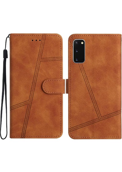 Samsung Galaxy S20 Bilek Kayışı Için Flip Case Kart Yuvaları Tutucu Manyetik Pu (Yurt Dışından)