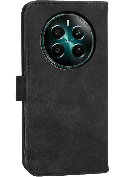Realme 12 Artı Manyetik Kapatma Kart Yuvaları Için Flip Case Bileklik Nakit (Yurt Dışından)