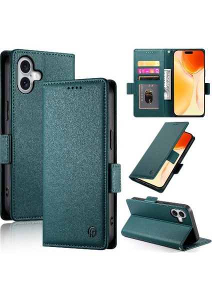 IPhone 16 Için Flip Case Artı Günlük Kullanım Flip Kartvizit Yuvaları Cüzdan (Yurt Dışından) modelleri