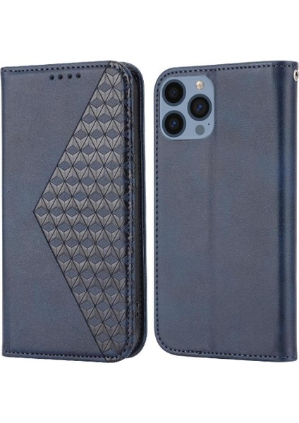 IPhone 14 Için Flip Case Pro Max Eşkenar Dörtgen Şekli Günlük Kullanım El Kayışı Standı (Yurt Dışından)