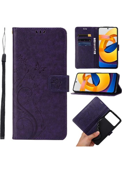 Xiaomi Poco X4 Pro 5g Için Filp Durumda Bilek Kayışı Manyetik Kapatma Kickstand (Yurt Dışından)