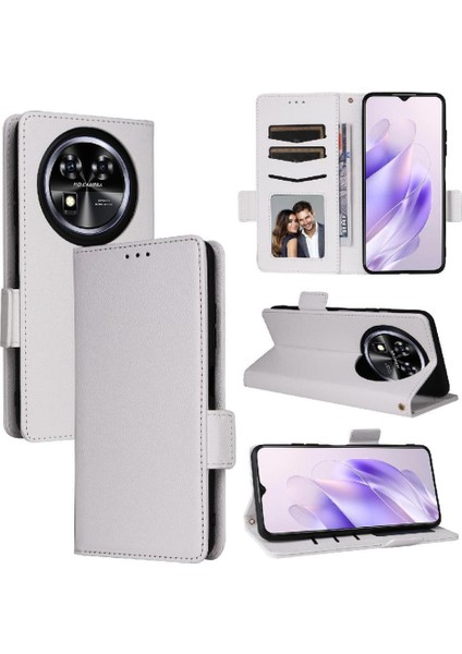 Oukitel C37 Kart Yuvaları Için Flip Case Tutucu Yan Toka Pu Deri Cüzdan (Yurt Dışından)