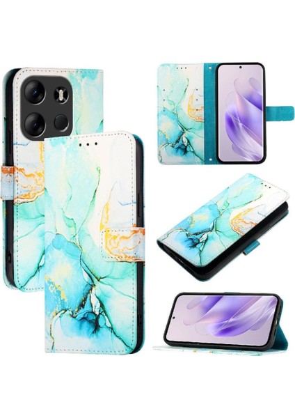 Tecno Kıvılcım Için Kılıf Gitmek 2023 Cüzdan Mermer Desen Pu Deri Kickstand (Yurt Dışından)