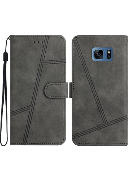 Samsung Galaxy S7 Için Flip Case Kart Yuvaları Tutucu Manyetik Kapak Folio Tam (Yurt Dışından)
