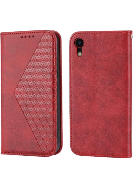 IPhone Xr Cüzdan Günlük Kullanım Için Flip Case El Kayışı Standı Eşkenar Dörtgen Şekli (Yurt Dışından) indirimleri