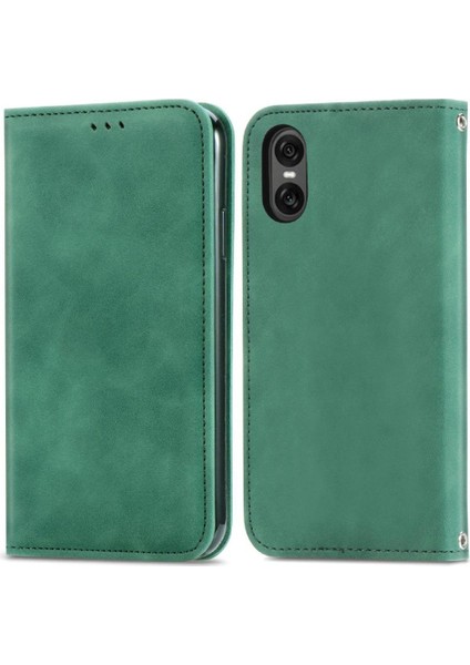 Sony Xperia 10 Vı Için Flip Case Cüzdan Kapak Çevirin Darbeye Deri Kılıf (Yurt Dışından)