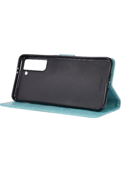 Samsung Galaxy S21 Fe 5g Için Filp Durumda Kickstand Bilek Kayışı Kart Tutucu (Yurt Dışından)