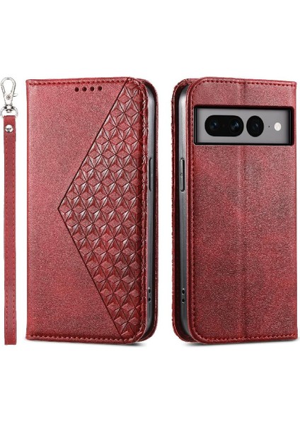 Google Pixel 7 Pro Günlük Kullanım Için Flip Case El Kayışı Standı Eşkenar Dörtgen Şekli (Yurt Dışından)