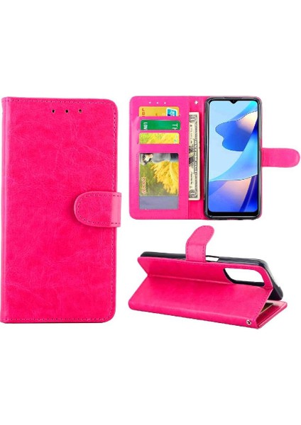 Oppo A16 Darbeye Kickstand Kart Tutucu Manyetik Kapatma Için Flip Case (Yurt Dışından)