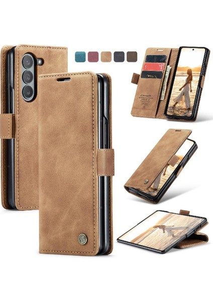 Samsung Galaxy Z Için Flip Case Fold 6 5g Kılıf Kart Yuvası Kickstand Manyetik (Yurt Dışından)