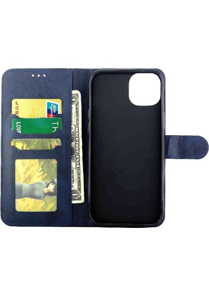 IPhone 14 Için Filp Durumda Artı Manyetik Kapatma Tam Koruma Kartı Tutucu (Yurt Dışından)
