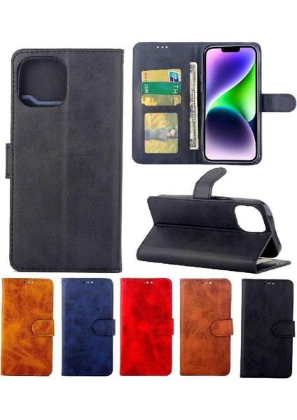 IPhone 14 Için Filp Durumda Artı Manyetik Kapatma Tam Koruma Kartı Tutucu (Yurt Dışından)