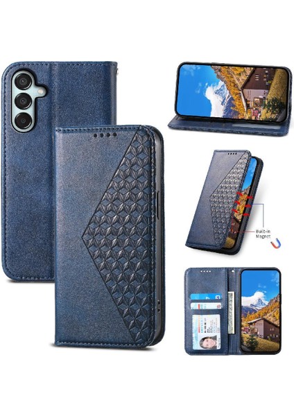 Samsung Galaxy Flip Eşkenar Dörtgen Şekli El Kayışı Cüzdan Günlük Kullanım Için Flip Case (Yurt Dışından)
