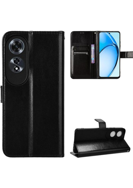 Oppo A60 4g Flip Kapak Için Kılıf Manyetik Cüzdan Kart Tutucu (Yurt Dışından)