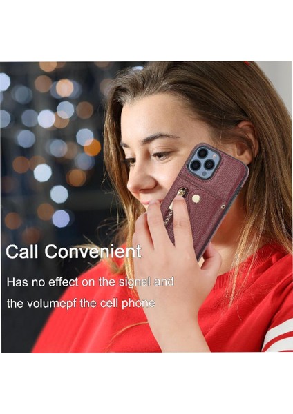 IPhone 13 Için Kılıf Pro Uzun Kayış Büyük Kapasiteli Mini Sırt Çantası Kart Yuvaları (Yurt Dışından)