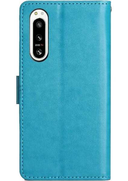 Sony Xperia 5 V Kickstand Kart Tutucu Için Filp Durumda Manyetik Kapatma Bilek (Yurt Dışından)