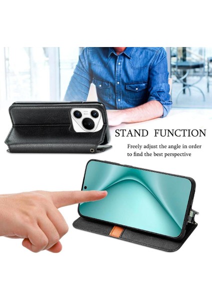 Huawei Pura 70 Cüzdan Fonksiyonu Için Flip Case Kapak Zarif Deri (Yurt Dışından) modelleri