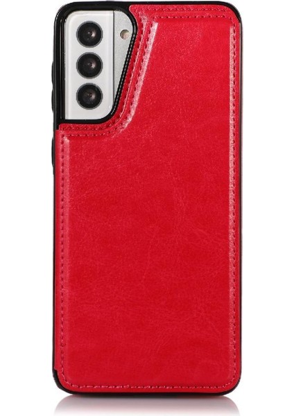 Samsung Galaxy S21 Çift Manyetik Toka Kickstand ile Cüzdan Kılıf (Yurt Dışından) modelleri
