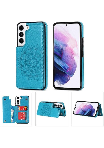 Samsung Galaxy S24 Artı Desen Çiçek Pu Için Kart Tutucu Kılıf ile Cüzdan (Yurt Dışından)