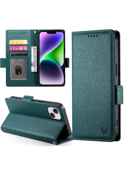 IPhone 14 Için Flip Case Artı Kartvizit Yuvaları Günlük Kullanım Cüzdan Flip (Yurt Dışından)
