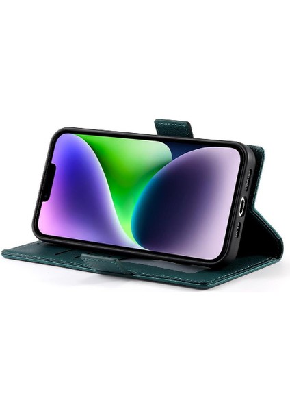 IPhone 14 Için Flip Case Artı Kartvizit Yuvaları Günlük Kullanım Cüzdan Flip (Yurt Dışından)