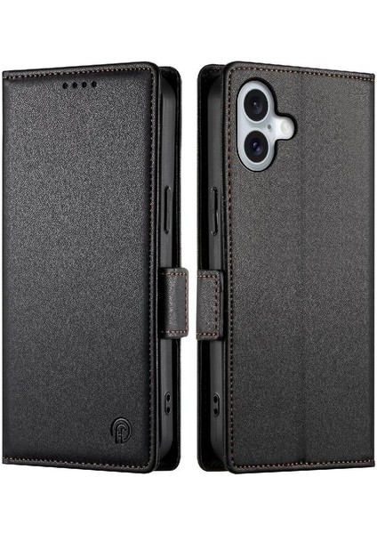 IPhone 16 Için Flip Case Artı Günlük Kullanım Flip Kartvizit Yuvaları Cüzdan (Yurt Dışından) modelleri